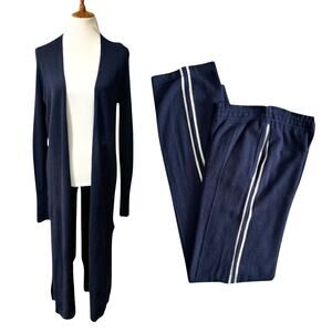 NAKEDCASHMERE Loungewear Set, 100% Cashmere Duster XS and Track Pants S